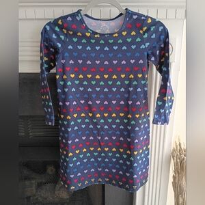 Primary 8-9 Navy/Fall Rainbow Hearts Nightgown